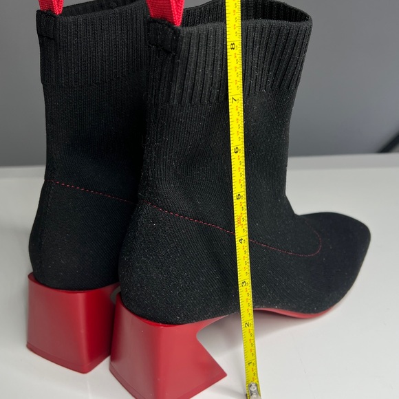 Vivaia Sz 38 Regina Pro Square-Toe Water-Repellent Red 2.25” Heeled Sock Boot - Picture 12 of 12